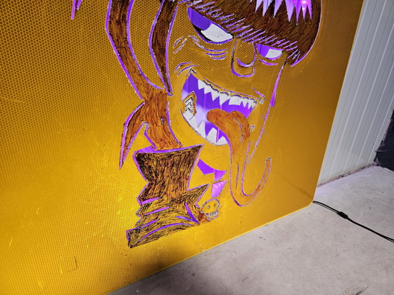 Image 1 of Gorillaz-Kunstwerk groß, beleuchtet