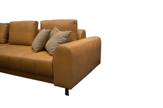 Image 1 of Ledersofa Mit Sitztiefenverstellung Ledercouch Lederecksofa Sofa Couch Schlafsofa