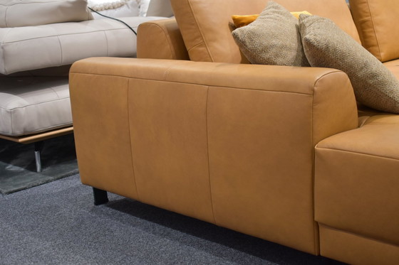 Image 1 of Ledersofa Mit Sitztiefenverstellung Ledercouch Lederecksofa Sofa Couch Schlafsofa