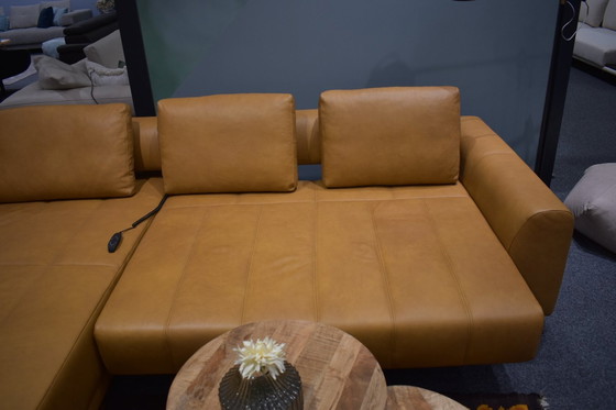 Image 1 of Ledersofa Mit Sitztiefenverstellung Ledercouch Lederecksofa Sofa Couch Schlafsofa