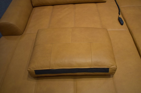 Image 1 of Ledersofa Mit Sitztiefenverstellung Ledercouch Lederecksofa Sofa Couch Schlafsofa