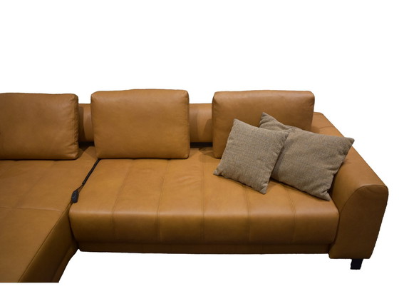 Image 1 of Ledersofa Mit Sitztiefenverstellung Ledercouch Lederecksofa Sofa Couch Schlafsofa