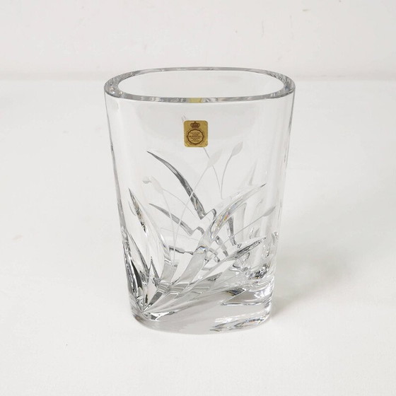 Image 1 of Vintage ovale Kristallvase von Bleikristal, Deutschland 1960er Jahre