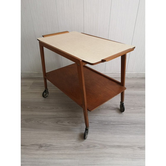 Image 1 of Mobiler Stehtisch aus Holz und Sperrholz, 1970