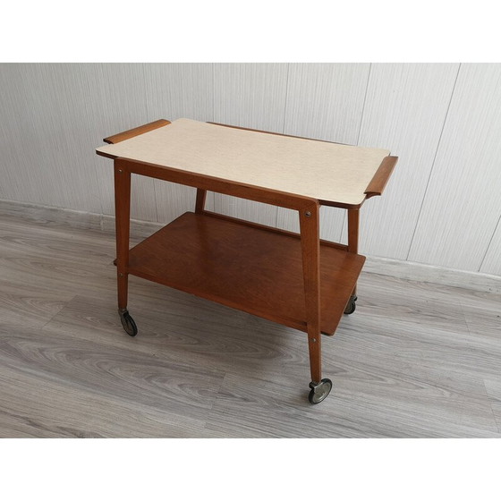 Image 1 of Mobiler Stehtisch aus Holz und Sperrholz, 1970