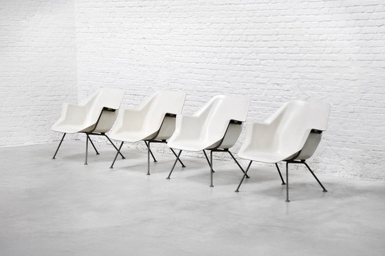 Image 1 of Modell 416 Stühle von Wim Rietveld & André Cordemeyer für Gispen, Satz von 4, 1957