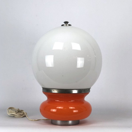 Image 1 of Vintage Tischlampe aus farbigem Muranoglas von Mazzega, Italien 1970
