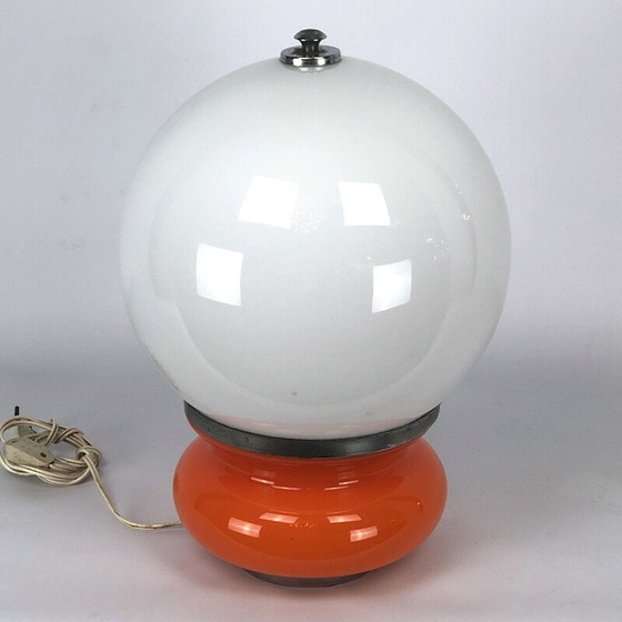 Image 1 of Vintage Tischlampe aus farbigem Muranoglas von Mazzega, Italien 1970