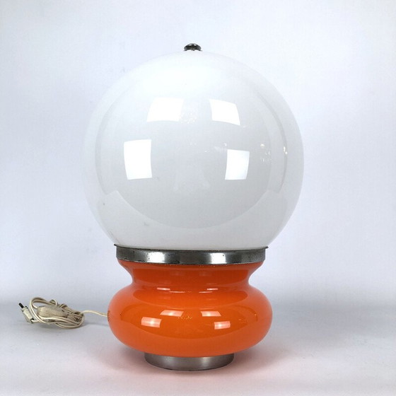 Image 1 of Vintage Tischlampe aus farbigem Muranoglas von Mazzega, Italien 1970