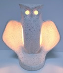 Lampe Eule Design Keramik 80er Jahre