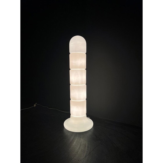 Image 1 of Italienische Stehleuchte Zea aus Opalglas von Salocchi für Lumenform, 1970er Jahre