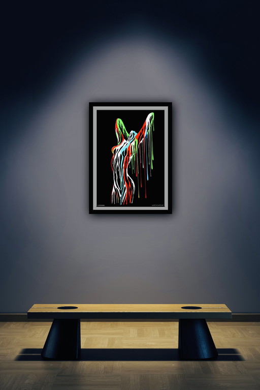 Giuseppe Fortunato: "Doccia A Colori, 2023". Nr. 3/96. Signiert Giclèe.