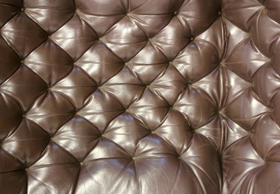 Image 1 of Noboru Nakamura Bore Leder Loungesessel mit Fußhocker