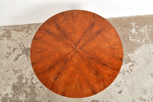 Vintage Beistelltisch in Nussbaum und Leseregal