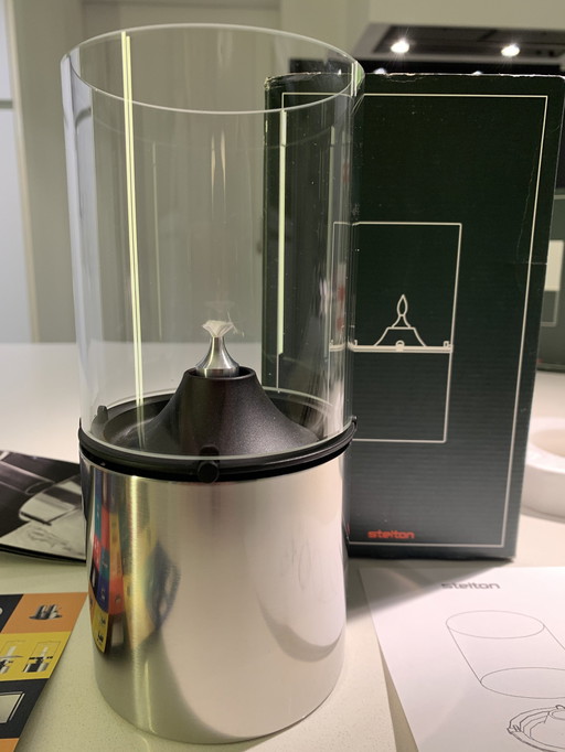 Stelton Öllampe 1005, mit Klarglas.