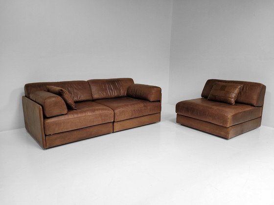Image 1 of De Sede DS-76 modulares Ledersofa