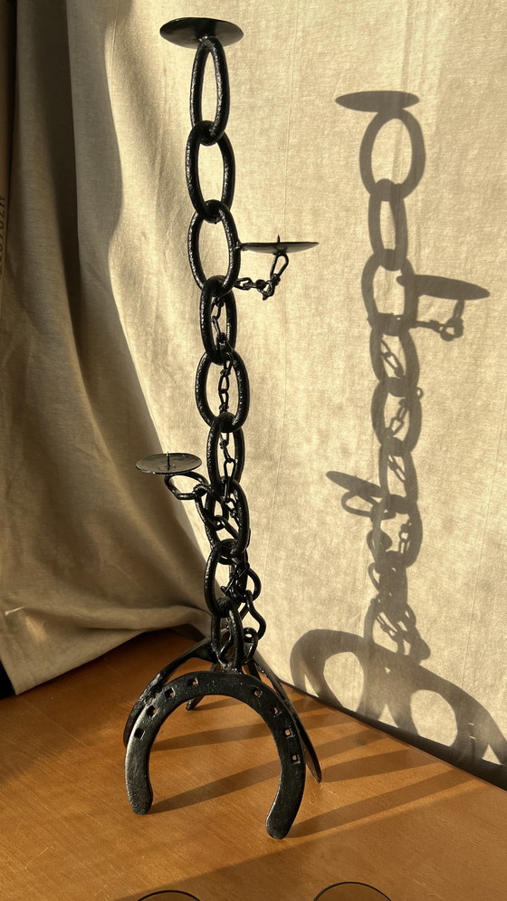 Image 1 of Brutalist Kerzenständer aus Gusseisen