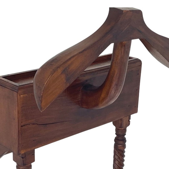 Image 1 of Dressboy / Valet Stand - Made in England - Zwei Schubladen und gedrehter Holzrahmen