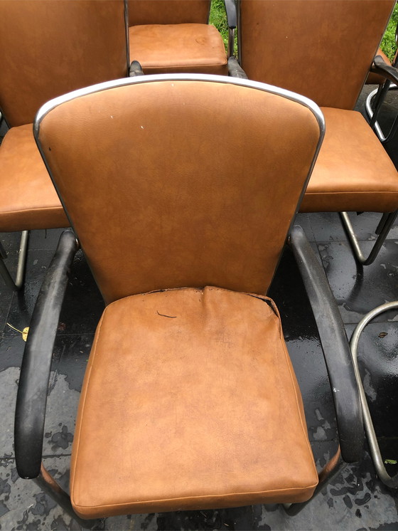 Image 1 of Fixer-Upper: 10 Gispen Chairs 1935