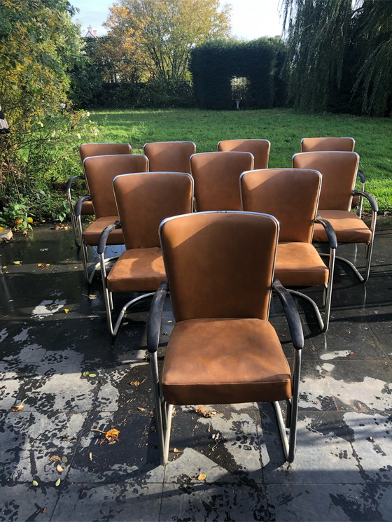 Image 1 of Fixer-Upper: 10 Gispen Chairs 1935