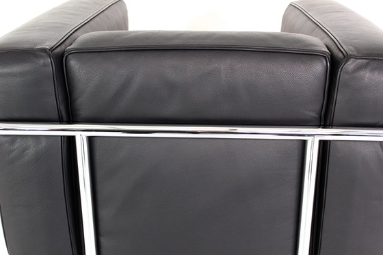 Image 1 of Cassina LC2 Le corbusier Sessel, Lounge Chair in black leather and chrome frame