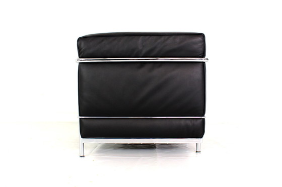 Image 1 of Cassina LC2 Le corbusier Sessel, Lounge Chair in black leather and chrome frame
