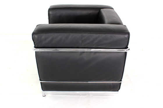 Image 1 of Cassina LC2 Le corbusier Sessel, Lounge Chair in black leather and chrome frame