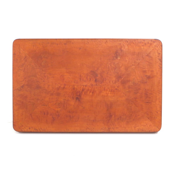 Image 1 of Vintage Art Deco Esstisch aus massivem Teakholz