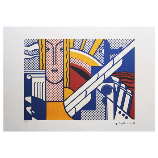 Vintage Roy Lichtenstein „Modern Kunst“ Lithographie in limitierter Auflage – lithos zeefdrukken, Paper