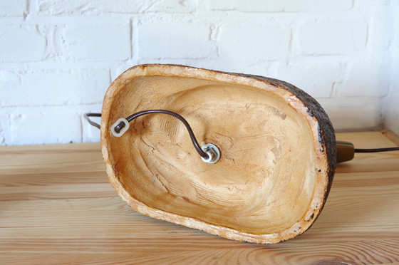 Image 1 of Brutalistische Keramik-Wandlampe aus Schamotte-Ton