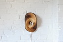 Brutalistische Keramik-Wandlampe aus Schamotte-Ton
