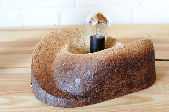 Image 1 of Brutalistische Keramik-Wandlampe aus Schamotte-Ton