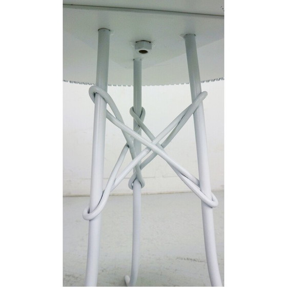 Image 1 of Vintage Pflanzgefäß aus weißem Metall und Messing, Frankreich 1960er Jahre