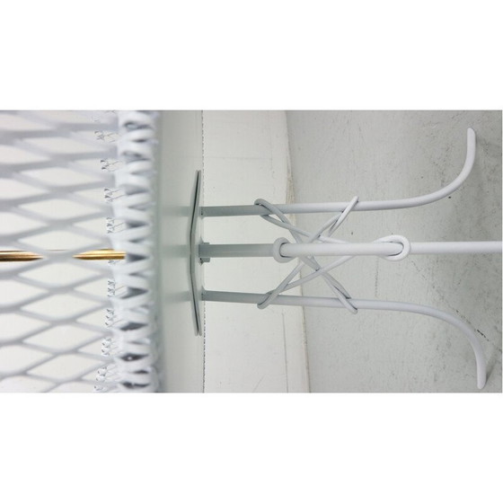 Image 1 of Vintage Pflanzgefäß aus weißem Metall und Messing, Frankreich 1960er Jahre