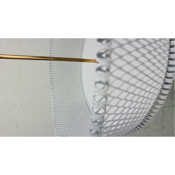 Image 1 of Vintage Pflanzgefäß aus weißem Metall und Messing, Frankreich 1960er Jahre