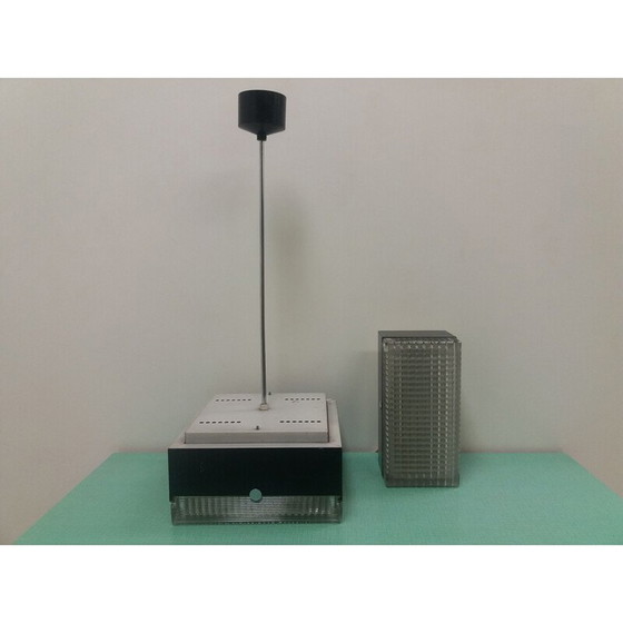 Image 1 of Mid Century Kronleuchter und Wandleuchte Drupol, 1970