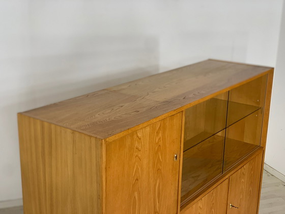 Image 1 of Mid century hellerau highboard schrank wohnzimmerschrank serie 602/g