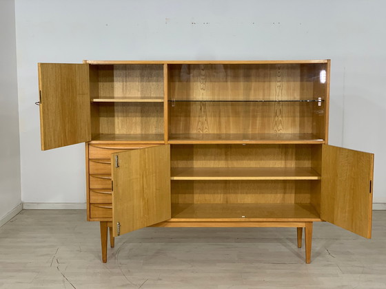 Image 1 of Mid century hellerau highboard schrank wohnzimmerschrank serie 602/g