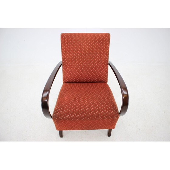 Image 1 of Vintage-Sessel aus Buchenholz und Stoff von Jindich Halabala, Tschechoslowakei 1960