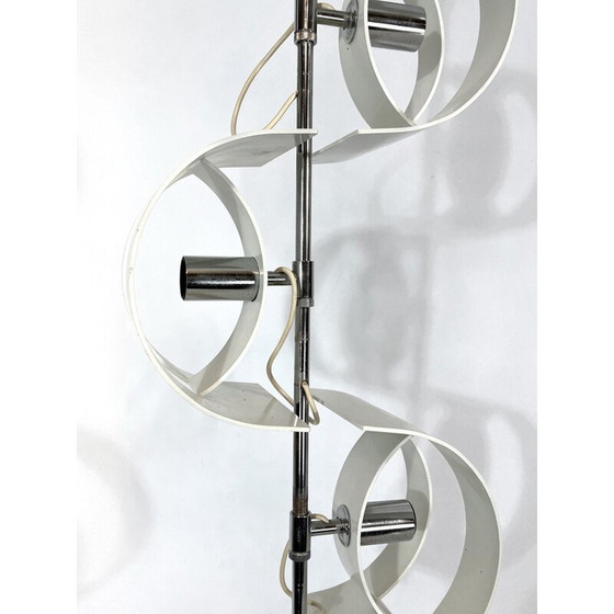 Image 1 of Italienischer Chrom-Kronleuchter von Stilux Milano, 1960er Jahre