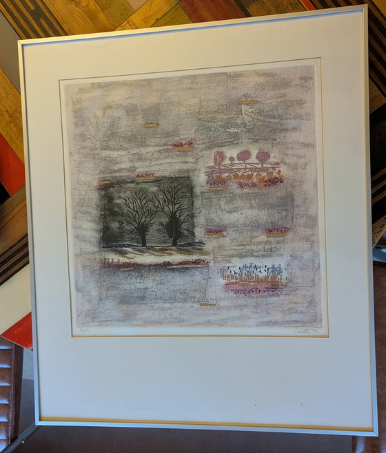 Image 1 of Radierung Aquatinta Marc Antoine Louttre Bissiere - Le Parfum Des Arbres Au Soir