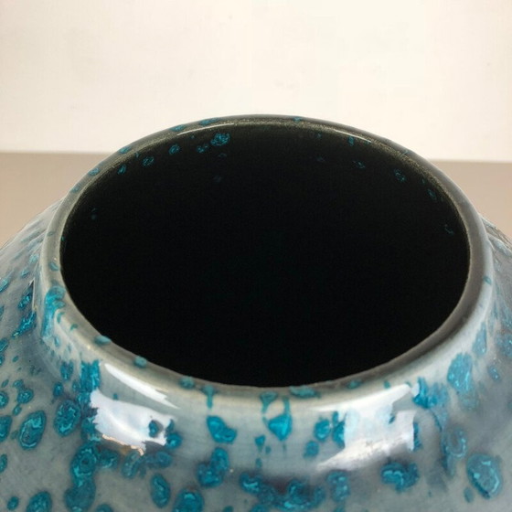 Image 1 of Große vintage Töpferei Super Fat Lava Multi-Color Vase von Scheurich 1970s