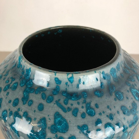 Image 1 of Große vintage Töpferei Super Fat Lava Multi-Color Vase von Scheurich 1970s