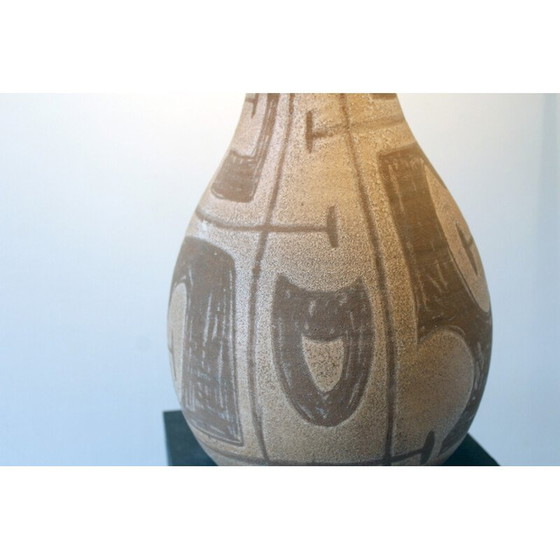 Image 1 of Tischlampe aus Keramik mit geometrischen Verzierungen, 1960