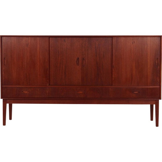 Image 1 of Skandinavisches Vintage-Highboard aus Teakholz, 1970