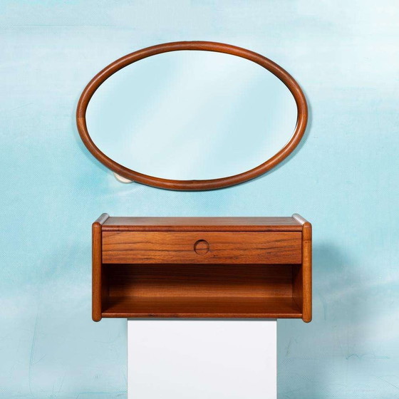 Image 1 of Teakholz-Wandset aus der Jahrhundertmitte, minimalistische Kai Kristiansen-Konsole