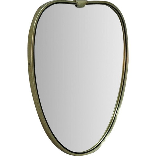 Herzförmiger Spiegel aus Aluminium, Italien 1960