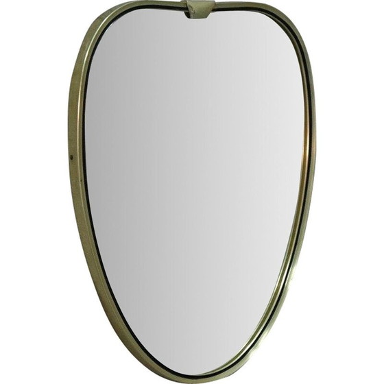 Image 1 of Herzförmiger Spiegel aus Aluminium, Italien 1960