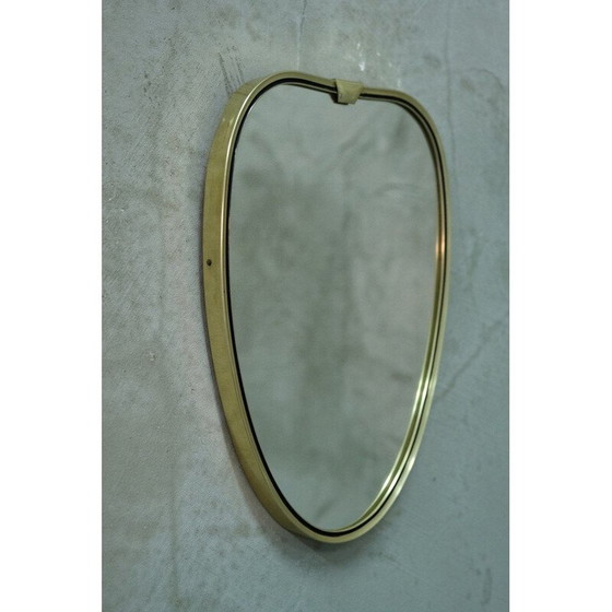 Image 1 of Herzförmiger Spiegel aus Aluminium, Italien 1960