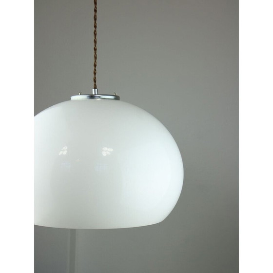 Image 1 of Weiße Pendelleuchte Jolly von Luigi Massoni für Guzzini, 1970